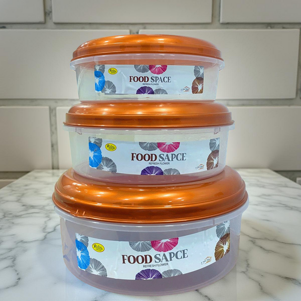 AM5916 Multi-Purpose Storage Round Container Set of 3 ( Small, Medium, Large)