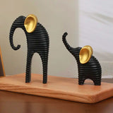 AM5939 Elephant Statues with Gold Accents – Elegant Home Decor