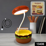 13406 Burger Delight: Folding LED Night Lamp (1 Pc)