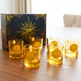 AM6274 Golden Lion Glass 6 pcs (Each 360ml) - Premium Luxury Drinkware