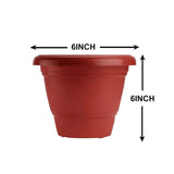 AM0806 Deep Virgin Plastic Round Planter 6 inch