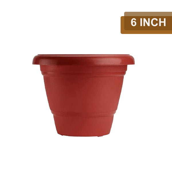 AM0806 Deep Virgin Plastic Round Planter 6 inch