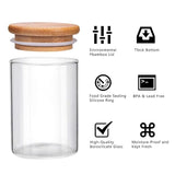 AM3727 Borosilicate Round Containers With Airtight Bamboo Wooden Lids (SMBJ05320L3)