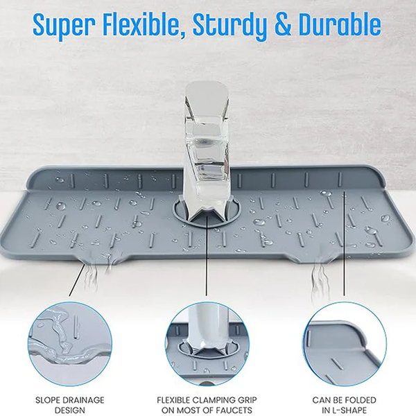 18814 Silicone Sink Faucet Pad / Mat (1 Pc / 33x12 Cm)