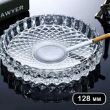 AM5359 Round Crystal Glass Smoking Ashtray- 128mm