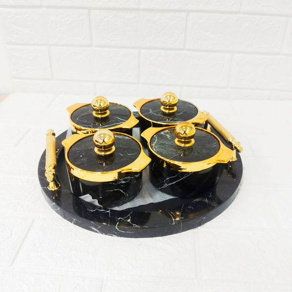 Di0166 Rishabh Super Rover Multipurpose Container Set of 4 with Tray – Stylish & Trendy Airtight Storage Jars