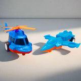 AM5274 Majestic Machines Mini Jet & Helicopter Toy Set (Pack of 2 Pcs)