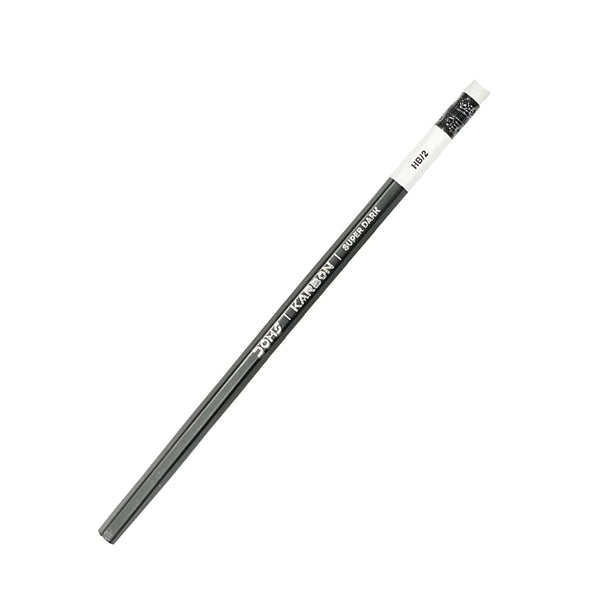 AM6064 DOMS Karbon Eraser Tipped Super Dark Pencil Pack of 1 (10 Pencils)