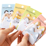 AM6316 Cute Animal Self-Sticky Notes - 1pc (50x60mm) for Students, Home, Office, and School