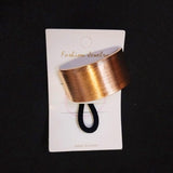AM5875 Multidesign Women Luxe Golden Metallic Ponytail Holder Hairband - 1 Pcs