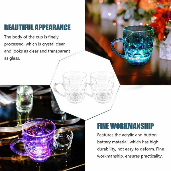 0619 Led Glass Cup (Rainbow Color)