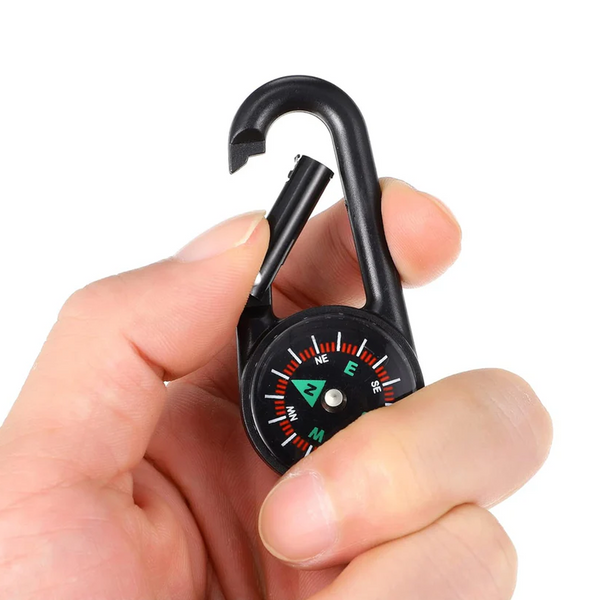 15078 Clip Snap Hook Mini Compass (1 Pc / Mix Design)