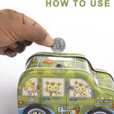 AM5901 S24 Car Shape Money Saving Piggy Bank with Lock and Key for Kids