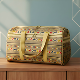 AM6299 Geometric Print Bandhani Travel Duffle Bag