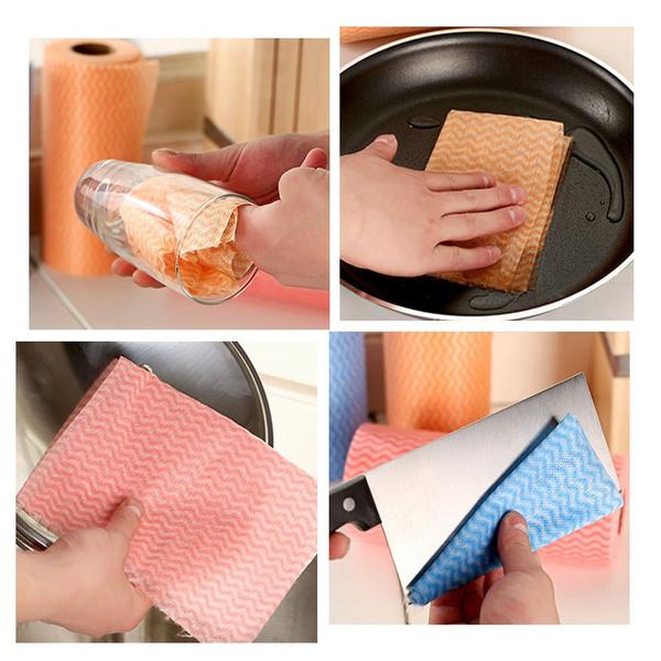 1601 Non Wooven Fabric Disposable Handy Wipe Cleaning Cloth Roll, Tissue Roll (1Pc)