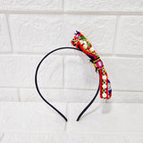 Di0042 Navratri MIx Design Colorful Braided Hairband with Cowrie Shells & Pom-Pom Ends