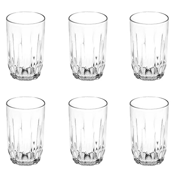 AM5692	Cello Glaze juice tumbler  260ml - 6pcs set