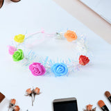 8971 LED Flower Crown Headband – Multicolor Light-Up (1 Pc), Hair accessories
