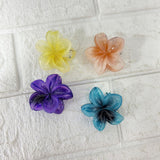 AM6398 Mix Jelly Flower Mini Hair Claw Clip for Women and Girls - Small (1pc)