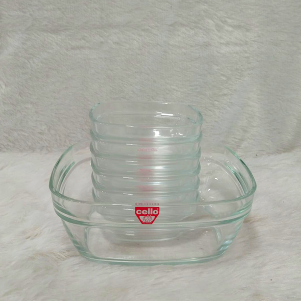 Di0369 Cello Glassware Nadir Pudding Set – 7 Pcs