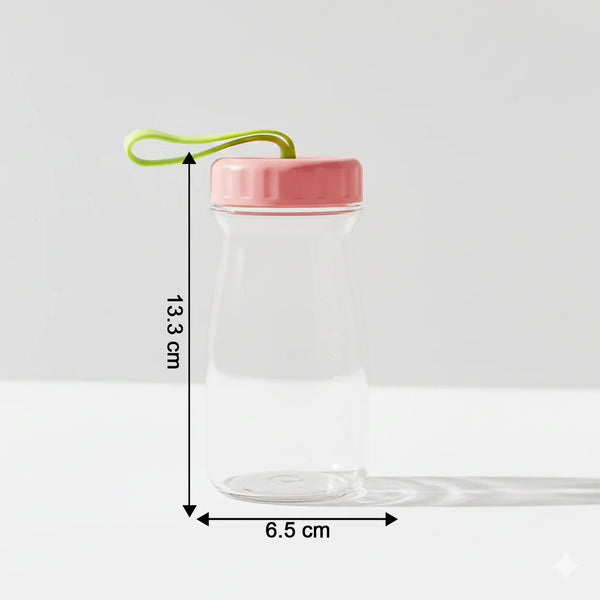 9866 Premium Glass Bottle with Leak-Proof Lid 300 ML