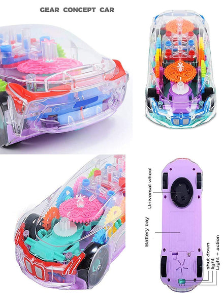 AM0122 3D 360 Degree Rotation Concept Racing Car Toy for Kids