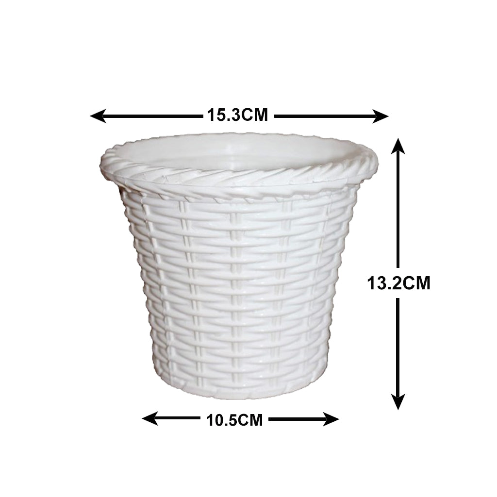 6 cm plastic plant pots AM0825 Ap Juhi Pot 6 inch -Multicolor Designer Plastic Flower pots – Amd-Deodap