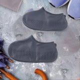 15600 Grey Non-Slip Silicone Waterproof Fordable Boot Shoe Cover (1 Pair )