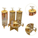 AM5970 3-Compartment Beverage Dispenser with Golden Tap & Stand (Each 1850 ml)