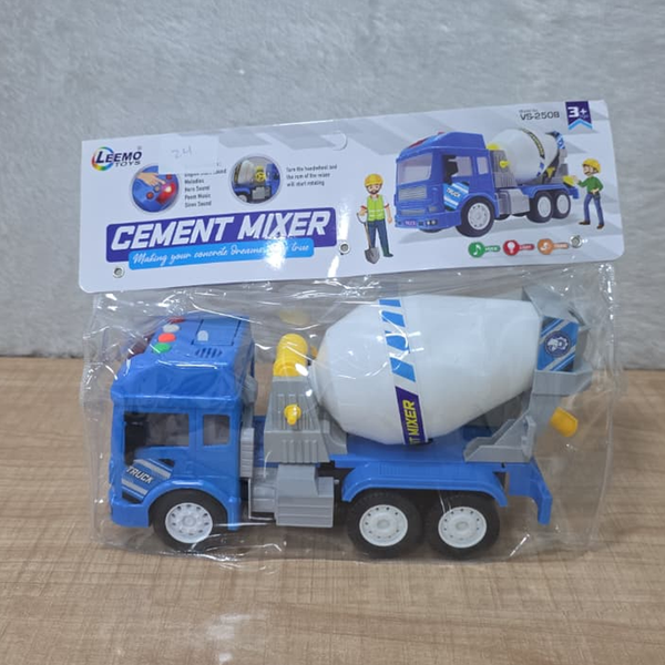 AM6431 Cement Mixer Truck Toy, Pull-Back Construction Vehicle for Kids