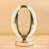 AM5943 Crystal Oval Shape LED Table Lamp with USB Cable - Sensor 3 Color Modes