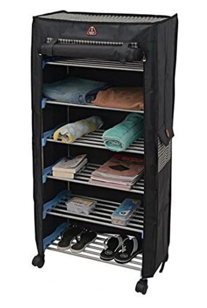 AM0830 Trendy Cloth Shoe Rack with 6 Shelves 6 Layer Shoes Rack (24" Shelf 6)