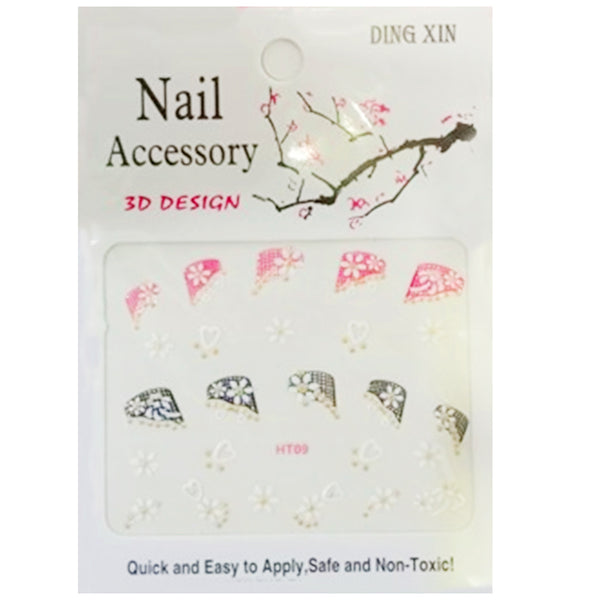 AM1124 3D Desing Nail Quick And Easy To Apply Safe And Non Toxic