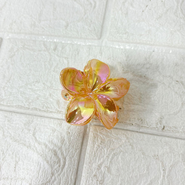 AM6396 Mix Sparkling Flower Design Hair Claw Clip - Medium (1pc)
