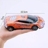 AM0238 Racing Car with Lights and Music, Friction Powered Music Car Toy for Kids