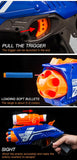 AM0227 Foam Blaster Toy Gun for Kids - Auto Revolver Foam Blaster Gun - Safe and Long Range - 20 Soft Suction Bullets