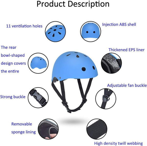 3417 Skating Kit Set Suitable for 10 to 14 Years for Protection Skating Helmet Knee Cap Ankle Cap Pam Protector Gloves for Cycling and Skating Colour Red Size Large