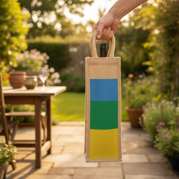 AM0033 Jute Water Bottle Bag – Reusable & Eco-Friendly Gift Tote- 2 L Capacity