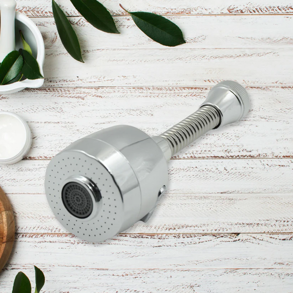 0598 360° Rotating Faucet Sprayer – Water-Saving Splash-Proof Aerator for Kitchen & Bathroom (6 Inch)