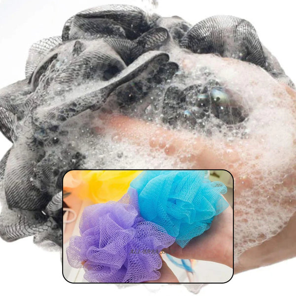 Bath Shower Loofah Sponge Pouf Body Scrubber (Pack of 6Pcs)