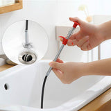 AM5865 Flexible Drain Clog Remover Tool (160cm) with Grabber for Hair & Debris,Cleaning Tool for Pipes