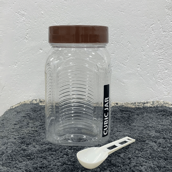 AM5912 Royal Premium Cubic Jar With Spoon Set – 1800ml (Pack of 3)