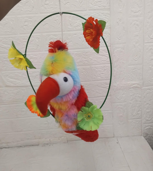 AM3491 Parrot soft Toy with Hanging Ring 22inch 160gm