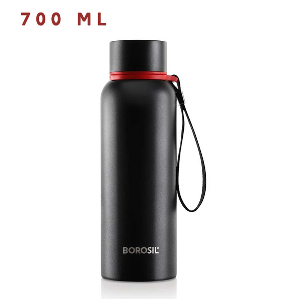 AM2983 Borosil Hydra Trek 700 ml Stainless Steel Water Bottle | Double Wall Vacuum Insulated Flask, Multicolor