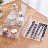 AM3229 Transparent Plastic Multi Purpose Desk Drawer Storage Makeup organizer 7 Piece