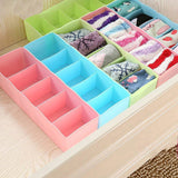 0235 5-Compartments Socks/Handkerchief/Underwear Storage Box Socks Drawer Closet Organizer Storage Boxes (pack of 2)