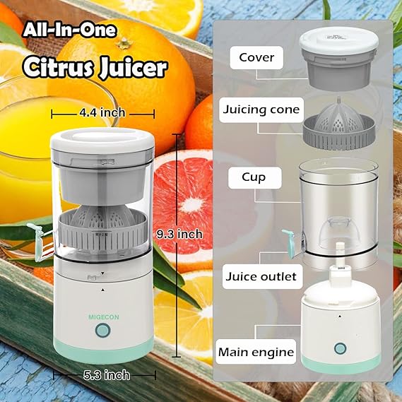 AM3435 Rechargeable Citrus Juicer Mixer Blender Fruit Squeezer Machine