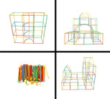 AM0381 Magic Building Straw Blocks (Multicolor) -100PCS