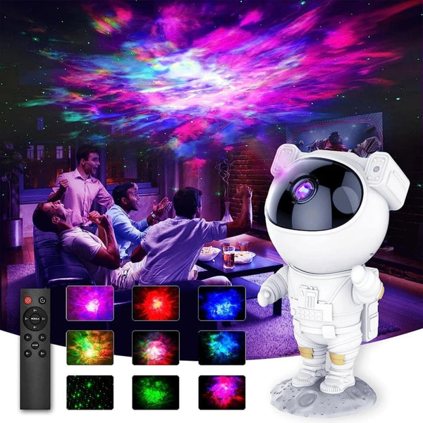 AM5045 Visual Arrest Star Galaxies LED Projector Night Light Starry Sky Nebula Astronaut Astral Laser Projector Lamp for Bedroom Décor Decoration Kids Room Children Gifts