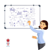 AM5151 2 in 1 Whiteboard and Chalkboard for Office, Home & School